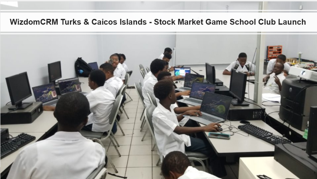 WizdomCRM Turks and Caicos Islands Launches National E-Classroom Stock Market AI Game Club